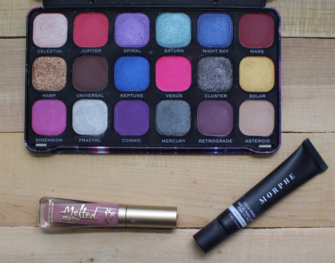 August Favourites - Makeup Revolution Constellation Palette, Too Faced Queen B Liquid Lipstick & Morphe Eyeshadow Primer