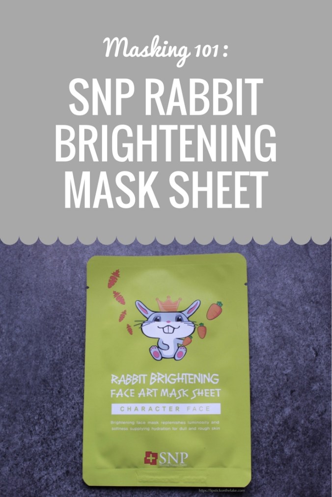 SNP Rabbit Brightening Mask | Lipstick on the Lake
