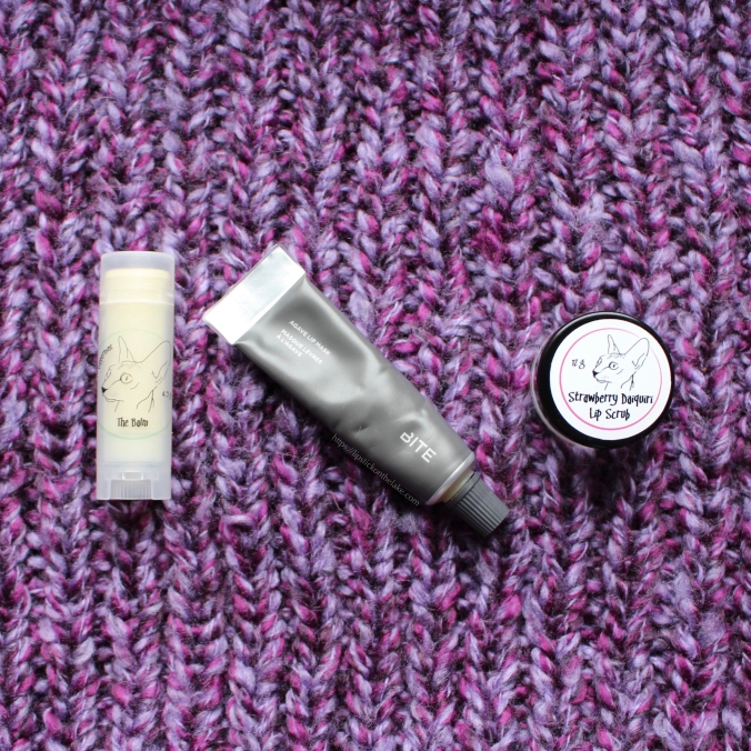Winter skincare lip products