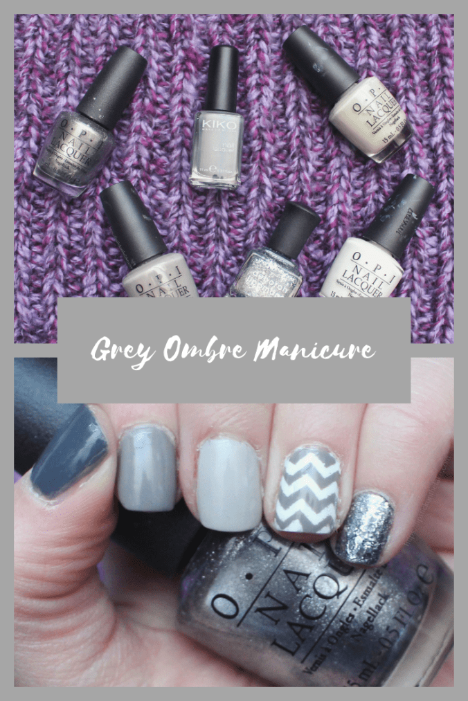 grey ombre manicure